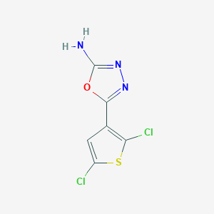 molecular formula C6H3Cl2N3OS B1419957 5-(2,5-Dichloro-3-thienyl)-1,3,4-oxadiazol-2-amine CAS No. 1177273-70-9