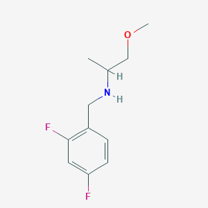 molecular formula C11H15F2NO B1419966 [(2,4-Difluorophenyl)methyl](1-methoxypropan-2-yl)amine CAS No. 1019530-46-1