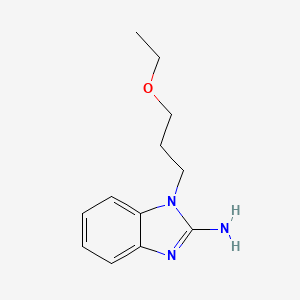 molecular formula C12H17N3O B1419967 1-(3-ethoxypropyl)-1H-1,3-benzodiazol-2-amine CAS No. 1038373-35-1