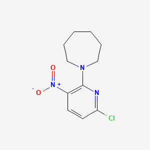 molecular formula C11H14ClN3O2 B1419969 1-(6-氯-3-硝基吡啶-2-基)氮杂环己烷 CAS No. 1094400-01-7