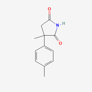 molecular formula C12H13NO2 B1419970 3-甲基-3-(4-甲基苯基)吡咯烷-2,5-二酮 CAS No. 88612-24-2