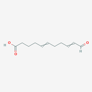molecular formula C11H16O3 B14199718 11-Oxoundeca-5,9-dienoic acid CAS No. 840524-30-3