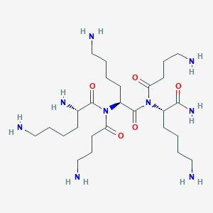 molecular formula C26H53N9O5 B14199772 L-Lysyl-N~2~-(4-aminobutanoyl)-L-lysyl-N~2~-(4-aminobutanoyl)-L-lysinamide CAS No. 882171-27-9