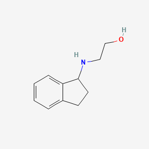 molecular formula C11H15NO B1419982 2-[(2,3-二氢-1H-茚-1-基)氨基]乙醇 CAS No. 99858-65-8