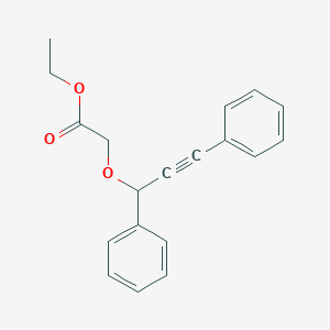 molecular formula C19H18O3 B14199886 Ethyl [(1,3-diphenylprop-2-yn-1-yl)oxy]acetate CAS No. 923026-96-4
