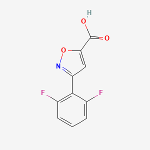 molecular formula C10H5F2NO3 B1419990 3-(2,6-Difluorophenyl)-1,2-oxazole-5-carboxylic acid CAS No. 1152531-95-7