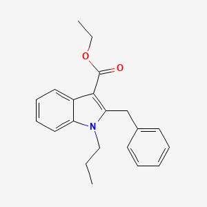 molecular formula C21H23NO2 B14199929 Ethyl 2-benzyl-1-propyl-1H-indole-3-carboxylate CAS No. 922184-71-2