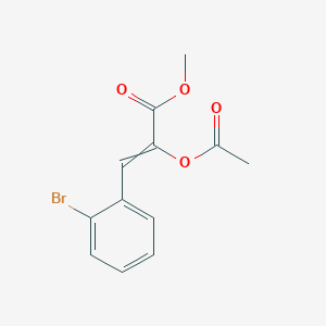 molecular formula C12H11BrO4 B14199982 Methyl 2-(acetyloxy)-3-(2-bromophenyl)prop-2-enoate CAS No. 916263-90-6