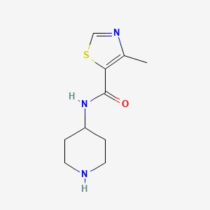 molecular formula C10H15N3OS B1419999 4-methyl-N-(piperidin-4-yl)-1,3-thiazole-5-carboxamide CAS No. 1094477-20-9