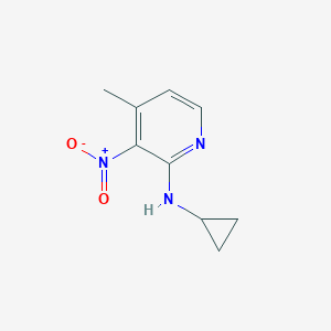 molecular formula C9H11N3O2 B142000 N-Cyclopropyl-4-methyl-3-nitro-2-pyridinamine CAS No. 284686-17-5