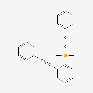 molecular formula C24H20Si B14200015 Dimethyl(phenylethynyl)[2-(phenylethynyl)phenyl]silane CAS No. 922501-37-9