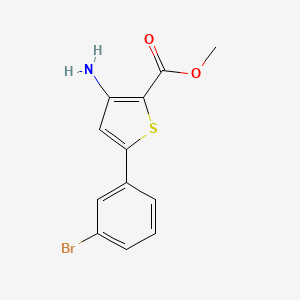 molecular formula C12H10BrNO2S B1420002 Methyl 3-amino-5-(3-bromophenyl)thiophene-2-carboxylate CAS No. 1094398-45-4