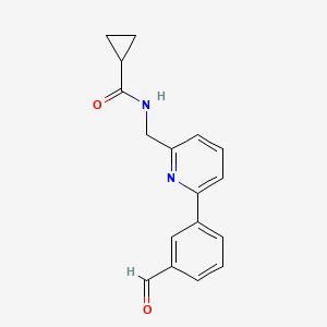 molecular formula C17H16N2O2 B14200038 N-{[6-(3-Formylphenyl)pyridin-2-yl]methyl}cyclopropanecarboxamide CAS No. 833456-06-7