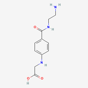 molecular formula C11H15N3O3 B14200039 N-{4-[(2-Aminoethyl)carbamoyl]phenyl}glycine CAS No. 919771-84-9