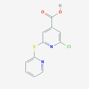 2-Chloro-6-(pyridin-2-ylsulfanyl)pyridine-4-carboxylic acid