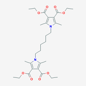 molecular formula C30H44N2O8 B142001 1,1'-六亚甲基双(2,5-二甲基-1H-吡咯-3,4-二甲酸二乙酯) CAS No. 131970-79-1