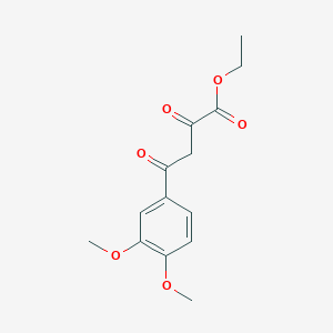 molecular formula C14H16O6 B1420011 Ethyl 4-(3,4-dimethoxyphenyl)-2,4-dioxobutanoate CAS No. 70909-46-5