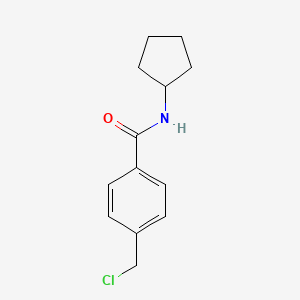 molecular formula C13H16ClNO B1420015 4-(chloromethyl)-N-cyclopentylbenzamide CAS No. 896906-11-9
