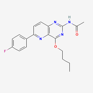 molecular formula C19H19FN4O2 B14200181 N-[4-Butoxy-6-(4-fluorophenyl)pyrido[3,2-d]pyrimidin-2-yl]acetamide CAS No. 897362-33-3