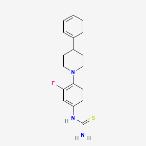 molecular formula C18H20FN3S B14200205 Thiourea, [3-fluoro-4-(4-phenyl-1-piperidinyl)phenyl]- CAS No. 832099-18-0