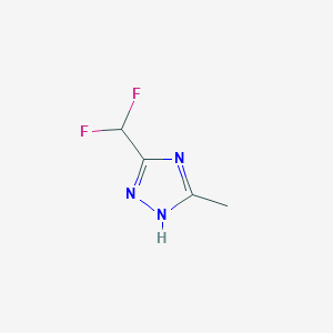 molecular formula C4H5F2N3 B1420021 3-(二氟甲基)-5-甲基-1H-1,2,4-三唑 CAS No. 1094760-03-8