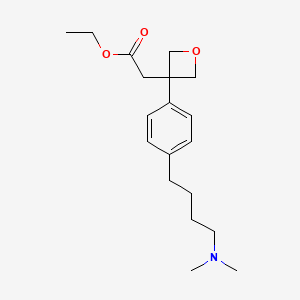 molecular formula C19H29NO3 B14200241 Ethyl (3-{4-[4-(dimethylamino)butyl]phenyl}oxetan-3-yl)acetate CAS No. 922501-04-0