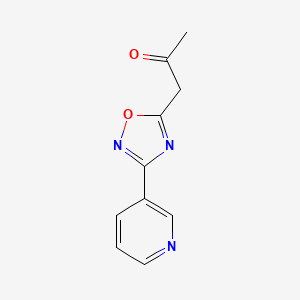 molecular formula C10H9N3O2 B1420025 1-(3-Pyridin-3-yl-1,2,4-oxadiazol-5-yl)propan-2-one CAS No. 1204297-15-3