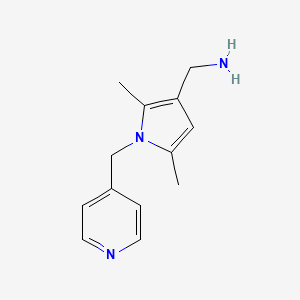 molecular formula C13H17N3 B1420026 [2,5-Dimethyl-1-(pyridin-4-ylmethyl)pyrrol-3-yl]methanamine CAS No. 1177278-10-2