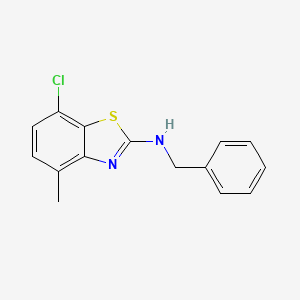molecular formula C15H13ClN2S B1420028 N-benzyl-7-chloro-4-methyl-1,3-benzothiazol-2-amine CAS No. 941867-20-5