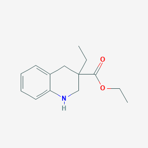 molecular formula C14H19NO2 B1420031 Ethyl 3-ethyl-1,2,3,4-tetrahydro-3-quinolinecarboxylate CAS No. 1105193-17-6