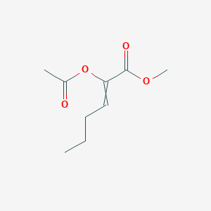 molecular formula C9H14O4 B14200349 Methyl 2-(acetyloxy)hex-2-enoate CAS No. 916263-87-1
