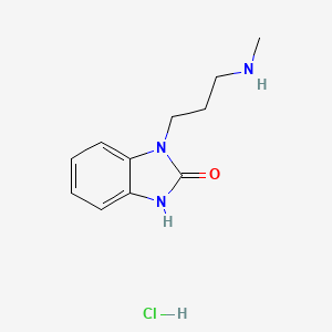 molecular formula C11H16ClN3O B1420038 1-[3-(methylamino)propyl]-1,3-dihydro-2H-benzimidazol-2-one hydrochloride CAS No. 1185384-39-7