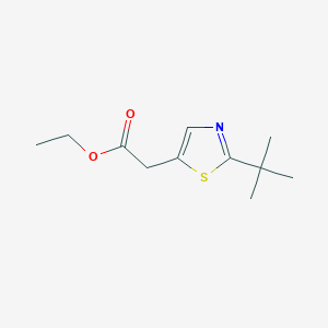 molecular formula C11H17NO2S B14200380 Ethyl (2-tert-butyl-1,3-thiazol-5-yl)acetate CAS No. 918658-93-2