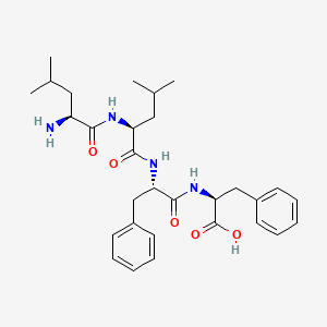 molecular formula C30H42N4O5 B14200382 L-Leucyl-L-leucyl-L-phenylalanyl-L-phenylalanine CAS No. 834899-40-0