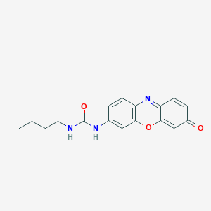 molecular formula C18H19N3O3 B14200398 Urea, N-butyl-N'-(1-methyl-3-oxo-3H-phenoxazin-7-yl)- CAS No. 834897-44-8