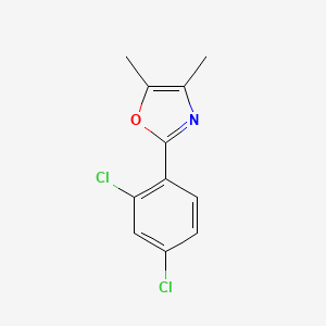 molecular formula C11H9Cl2NO B14200399 Oxazole, 2-(2,4-dichlorophenyl)-4,5-dimethyl- CAS No. 832076-78-5