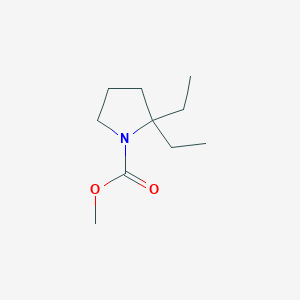 molecular formula C10H19NO2 B14200422 Methyl 2,2-diethylpyrrolidine-1-carboxylate CAS No. 919286-35-4