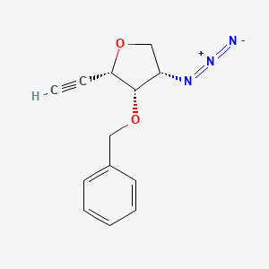 molecular formula C13H13N3O2 B14200470 3,6-Anhydro-5-azido-4-O-benzyl-1,2,5-trideoxy-L-arabino-hex-1-ynitol CAS No. 923287-04-1
