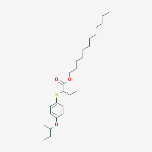 molecular formula C26H44O3S B14200521 Dodecyl 2-({4-[(butan-2-yl)oxy]phenyl}sulfanyl)butanoate CAS No. 915696-55-8