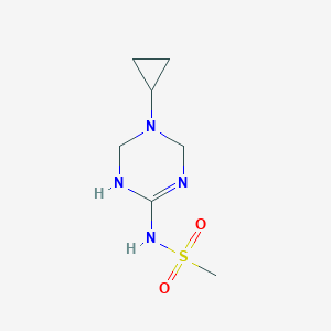 molecular formula C7H14N4O2S B1420053 N-(5-cyclopropyl-1,4,5,6-tetrahydro-1,3,5-triazin-2-yl)methanesulfonamide CAS No. 1209203-08-6