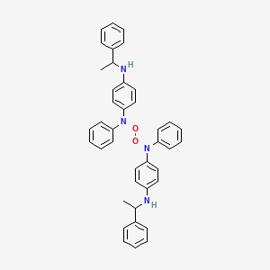 molecular formula C40H38N4O2 B14200572 N~1~,N~1'~-Peroxybis[N~1~-phenyl-N~4~-(1-phenylethyl)benzene-1,4-diamine] CAS No. 832731-36-9