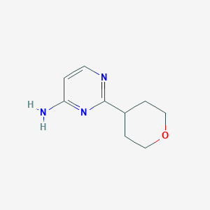 molecular formula C9H13N3O B1420063 2-(Tetrahydro-pyran-4-YL)-pyrimidin-4-ylamine CAS No. 1159821-30-3