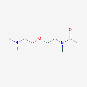 molecular formula C8H18N2O2 B14200656 N-Methyl-N-{2-[2-(methylamino)ethoxy]ethyl}acetamide CAS No. 921604-28-6
