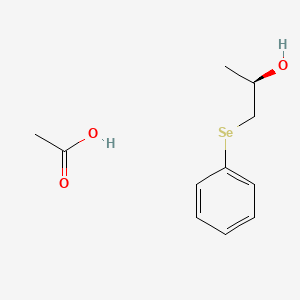 molecular formula C11H16O3Se B14200707 acetic acid;(2R)-1-phenylselanylpropan-2-ol CAS No. 834882-67-6