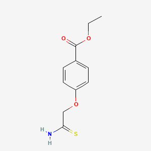 molecular formula C11H13NO3S B1420071 Ethyl 4-(2-amino-2-thioxoethoxy)benzoate CAS No. 1204297-36-8