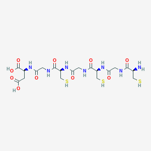 molecular formula C19H31N7O10S3 B14200746 L-Cysteinylglycyl-L-cysteinylglycyl-L-cysteinylglycyl-L-aspartic acid CAS No. 918412-64-3