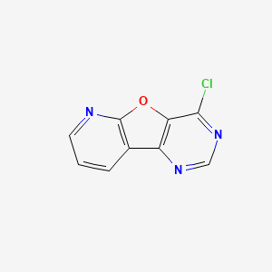molecular formula C9H4ClN3O B1420078 6-chloro-8-oxa-3,5,10-triazatricyclo[7.4.0.02,7]trideca-1(9),2(7),3,5,10,12-hexaene CAS No. 1198569-37-7
