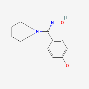 molecular formula C14H18N2O2 B14200791 N-[(7-Azabicyclo[4.1.0]heptan-7-yl)(4-methoxyphenyl)methylidene]hydroxylamine CAS No. 919296-05-2