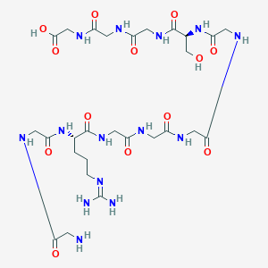 molecular formula C27H46N14O13 B14200797 Glycylglycyl-N~5~-(diaminomethylidene)-L-ornithylglycylglycylglycylglycyl-L-serylglycylglycylglycine CAS No. 847803-99-0