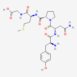 molecular formula C25H36N6O8S B14200845 L-Tyrosyl-L-asparaginyl-L-prolyl-L-methionylglycine CAS No. 915780-15-3
